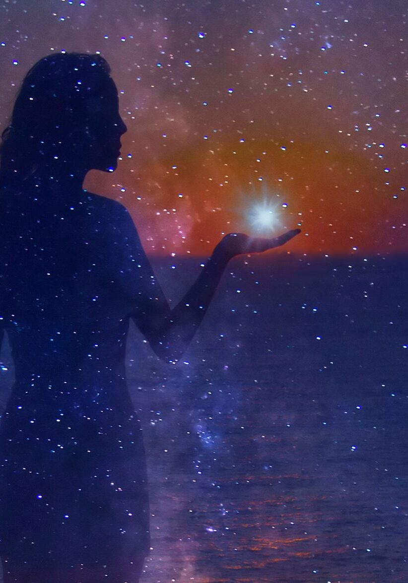 astres étoiles et silhouette